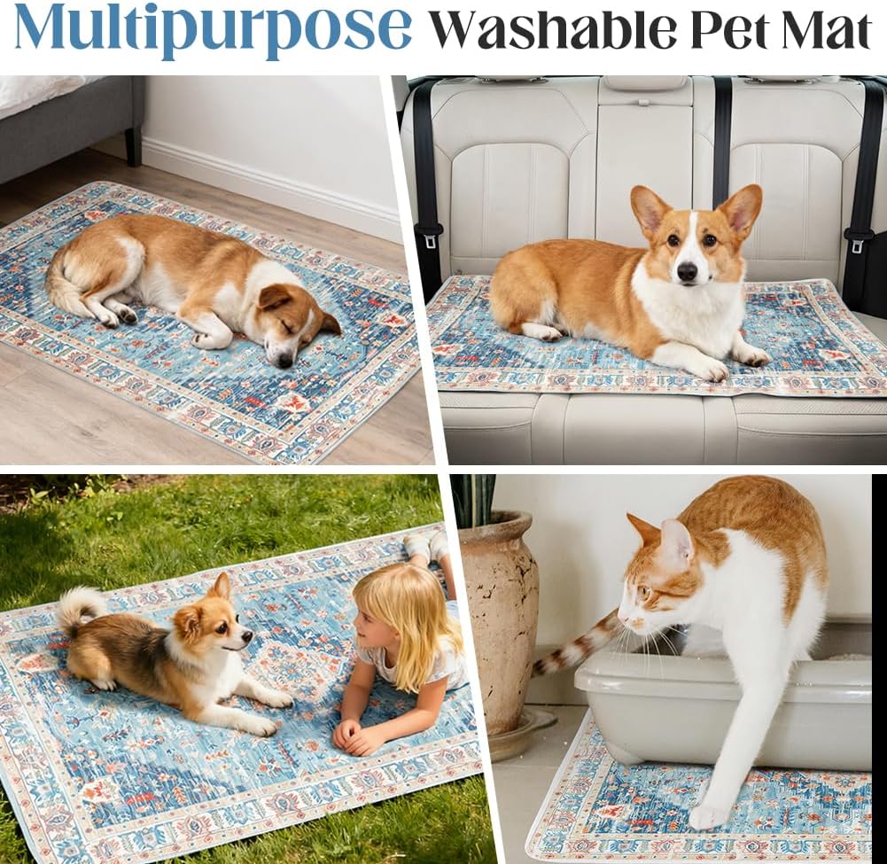 Washable Pee Pads for Dogs, 2 Pack Reusable Puppy Training Pads 40"x26" Super Absorbent Waterproof Dog Training Pads, Non-Slip Potty Pads, Whelping Pads Litter Mat