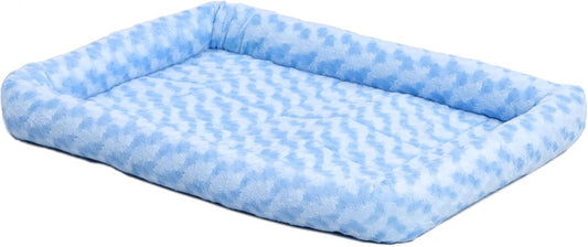 MidWest Homes for Pets QuietTime Dog Bed - White Fleece Bolster, Ultra-Soft and Machine Washable, Fits 24-Inch Crates and Carriers, for Small Breed Dogs