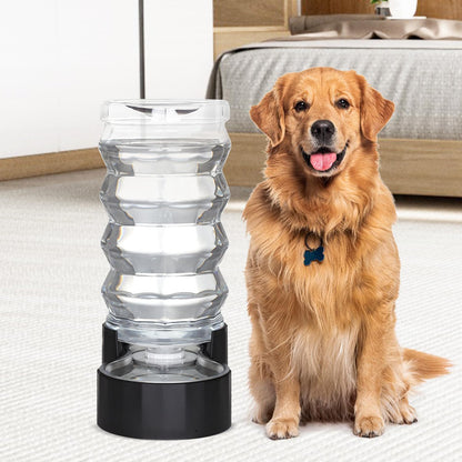 RIZZARI 8L Elevated Pet Water Dispenser – Stainless Steel Gravity Waterer with Auto-Refill Design for Medium and Large Dogs & Senior Pets -Comfortable Drinking Height for Living Rooms,Multi-Pet Homes