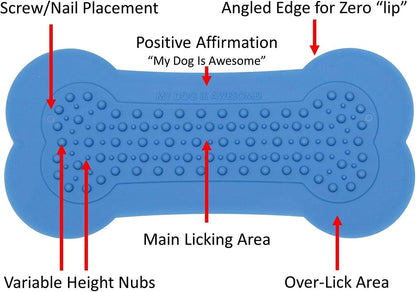 Lick Lick Pad Dog Accessories | Pet Shower Attachment | Dog Peanut Butter Lick Pad | Dog Bathing Station | Dog Bathing Supplies | Veterinarian Used | Suction to Wall | Large (Large - 1 Pack, Yellow)