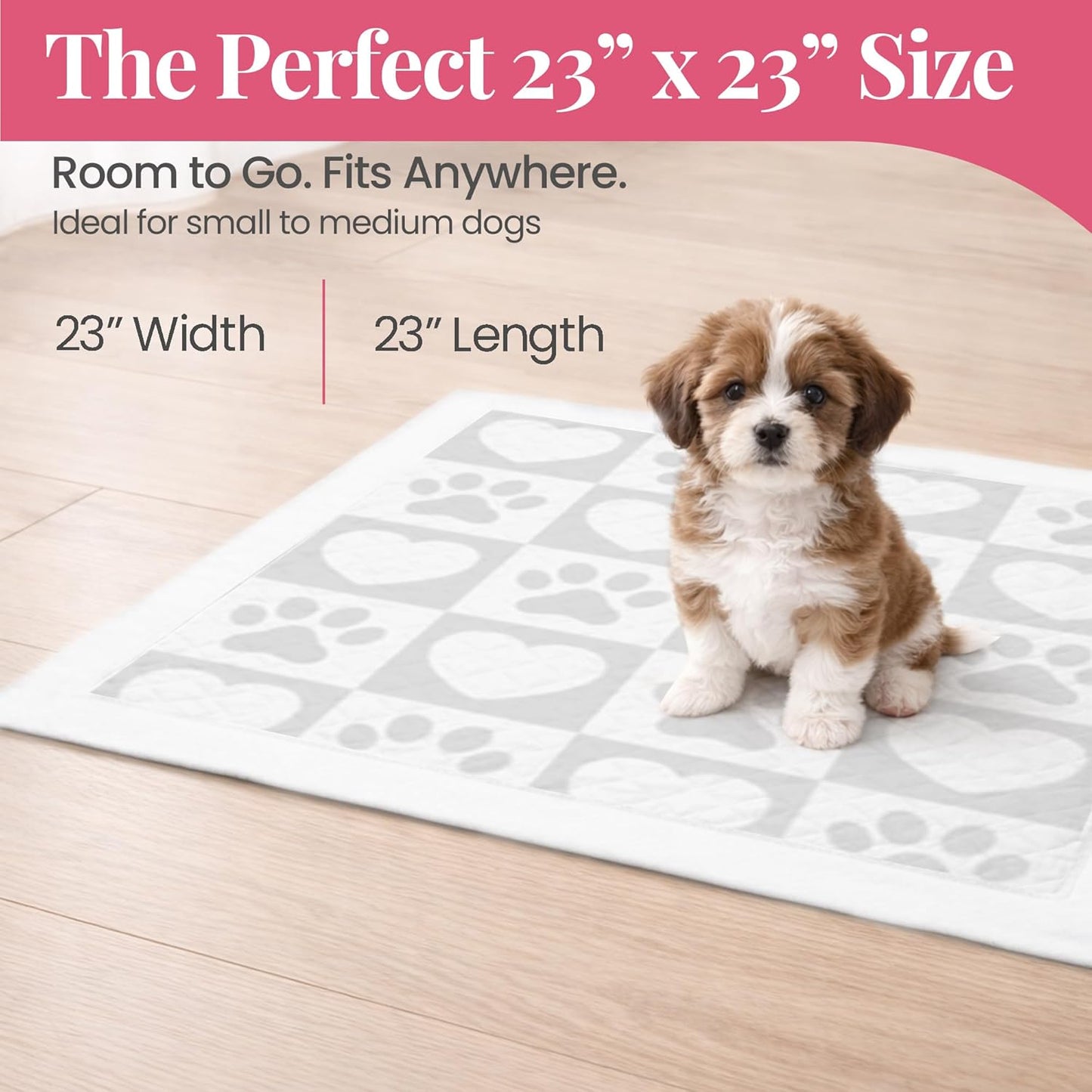 PUPIBOO Washable Pee Pads for Dogs and Cats - Super Absorbent Reusable Puppy Training Pads - 100% Waterproof, Leak-Proof & Non-Slip Whelping Pads for Pet Housebreaking
