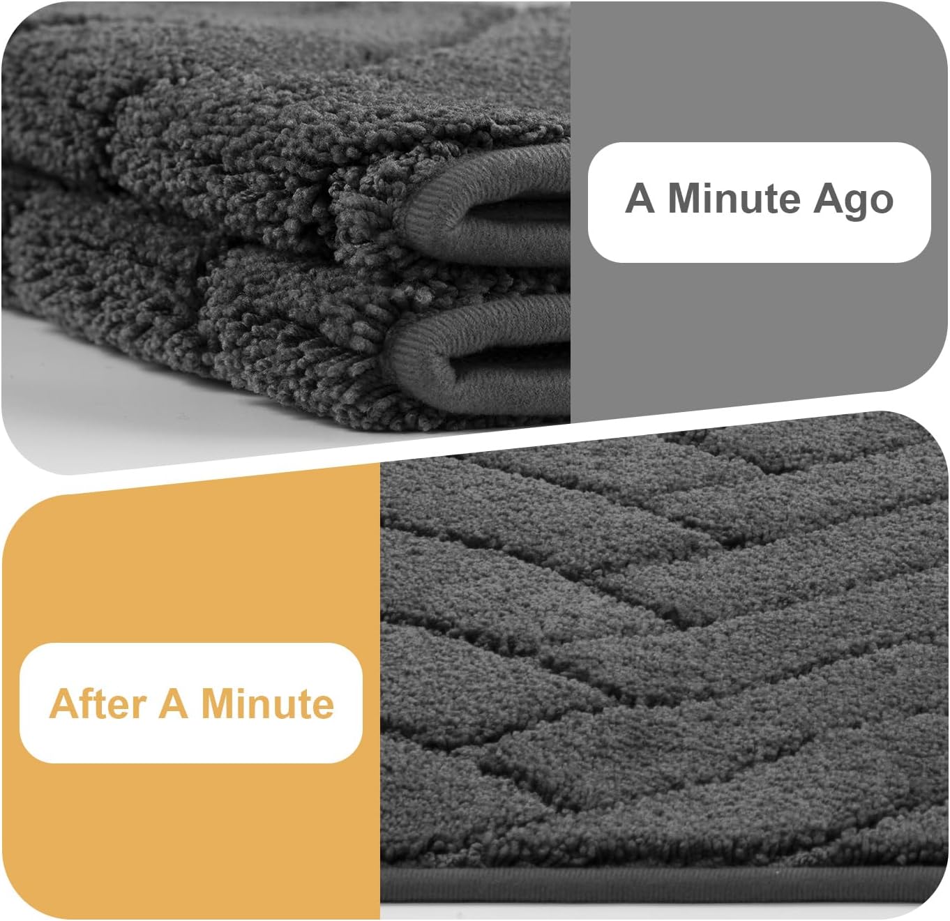 Tindbea Dog Mat for Mud Paws,Absorbs Moisture Dirt Non-Slip Washable Mud Mat for Dogs,Soft Rubber Backing Front Inside Pet Rug for Entryway, Dog Paws, Patio(20"x48",Charcoal)