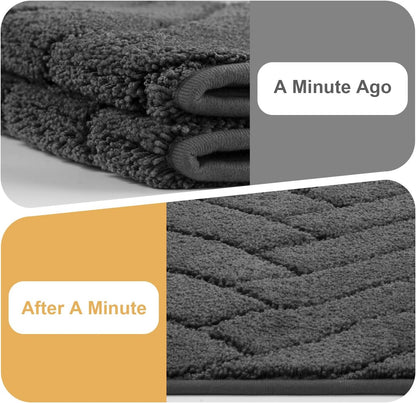 Tindbea Dog Mat for Mud Paws,Absorbs Moisture Dirt Non-Slip Washable Mud Mat for Dogs,Soft Rubber Backing Front Inside Pet Rug for Entryway, Dog Paws, Patio(20"x48",Charcoal)