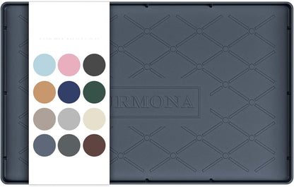 URMONA Under Sink Mat for Kitchen Waterproof, 34" x 22" Silicone Under Sink Mat for Shelf Liner Organizer, Cabinet Sink Protector Under Sink Liner for Bottom Kitchen, Bathroom(Light Grey)