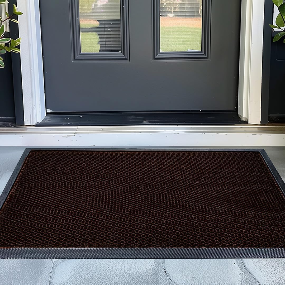 Muddy Mat® Meshy Mat™ Door Mat Heavy-Duty Quick-Dry Floor Mat, Sand & Dirt Trapper for Indoor & Outdoor, Ideal for Entrance, Mudrooms,Patios & Garages,Low-Profile,Non-Slip,Washable– Black 17"x30"x0.4"
