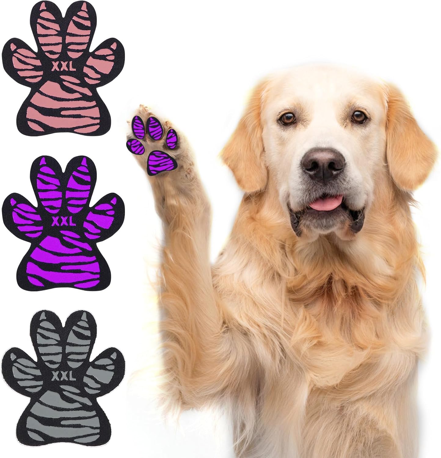SCENEREAL Anti-Slip Dog Paw Protector Gripper Traction Pads for Small Medium Large Senior Dogs, Dog Feet Stickers with Stronger Adhesive for Hardwood Floors Hot Pavement, 9 Sets(36 Pcs) 2XL