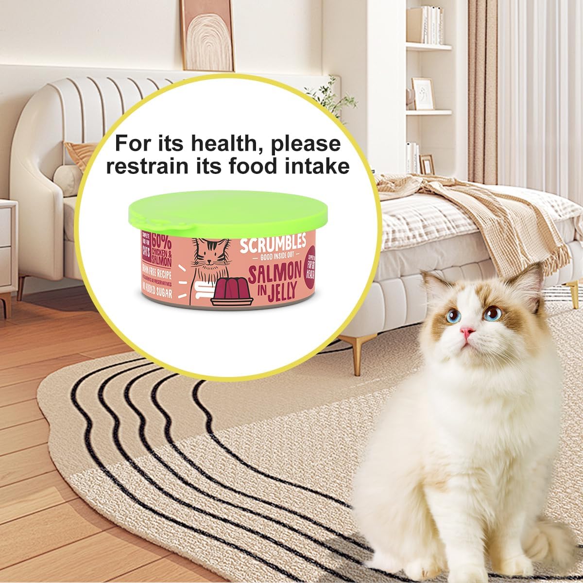 2-Pack Silicone Pet Food Can Lids – Universal Fit for Dog & Cat Food, One Lid Fits 2 Standard Can Sizes, Blue and Green
