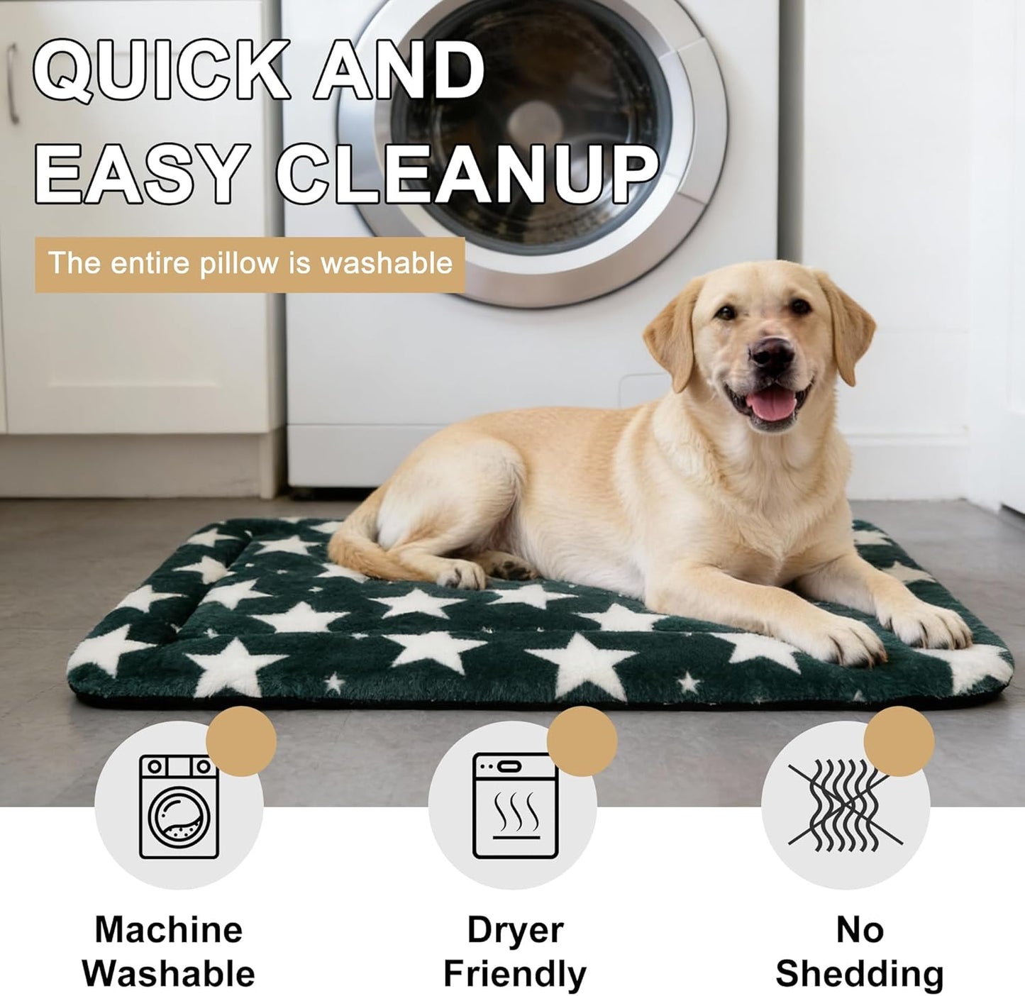 Dog Bed Mat – Soft & Comfortable Dog Kennel Pad for Crate – Durable Crate Bed & Mat for Dogs & Cats – Ideal for Crate, Kennel, and Home Use
