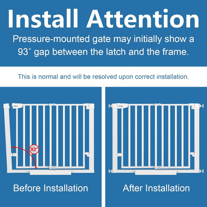 Malier Large Walk-Thru Door Baby Gate, 29-40" No Drill Pressure Mounted Dog Gate with Auto Close, Safety Gate Pet Gate for Stairs, Doorways, Child and Dogs Indoor (Black, 29''- 40''W × 30''H)