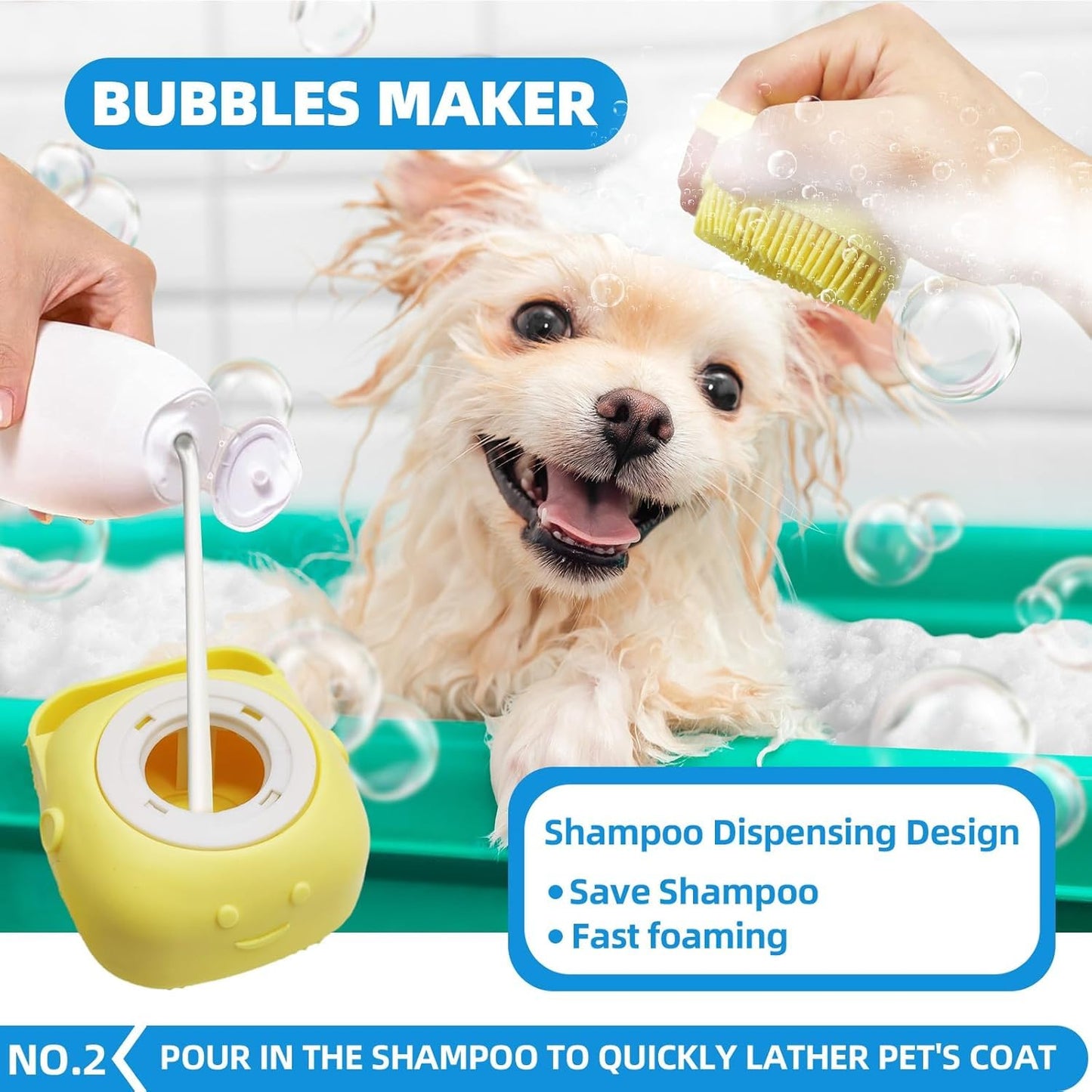 Dog Brush for Shedding,6 PCS in One Pet Slicker Hair Brush Kit Organizer Bag - Dog Cat Grooming Deshedding Undercoat Rake Brush Comb for All Small Large Dogs Cats Grey