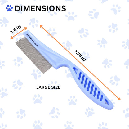 Dog Face Comb, Flea Comb for Dogs, Fine Tooth Tearstain Remover, Removes Crust and Mucus, Face Brush for Poodles & Other Breeds, Grooming Comb for Pets, Large + Small [We Love Doodles]