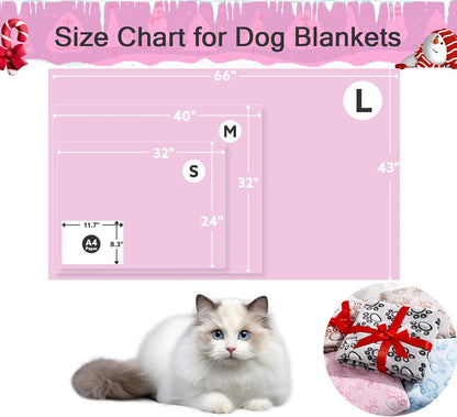 Stuffed® Premium Soft Dog Blanket Washable, 40"x32" Cat Blanket for Indoor Cats Large Medium Small Dog Puppy Essentials (Grey)