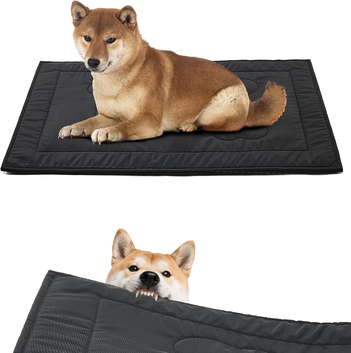 Chew Proof Dog Crate Pad - Indestructible Durable Dog Bed for Aggressive Chewers, Machine Washable & Waterproof Indoor Outdoor Tough Kennel Pad for Medium Dogs (Medium (22"x35"))