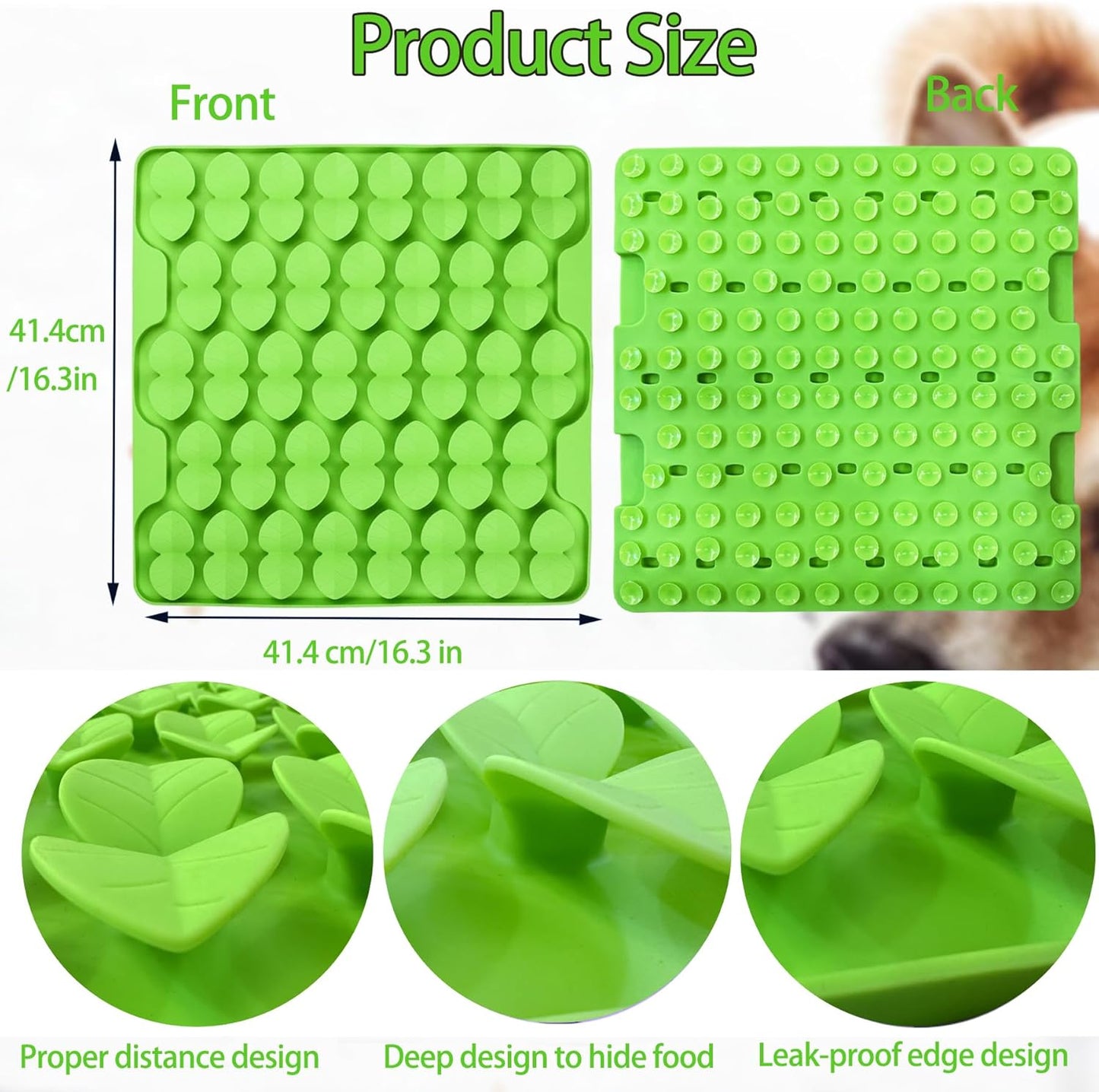 Small Silicone Snuffle Mat for Small Dogs Puppy Cat Slow Down Eating,Slow Feeder Lick Mat for Dry Wet Food for Pet Training Smell,Encourages Natural Foraging Skill,Relieving Stress
