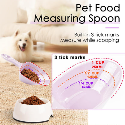 1-Cup Melamine Pet Food Scoop — Precise Feeding & Weight-Management Measuring Scoop for Dogs & Cats, BPA-Free, Durable, Dishwasher-Safe (Baby Blue)
