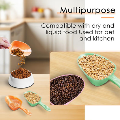 1-Cup Melamine Pet Food Scoop — Precise Feeding & Weight-Management Measuring Scoop for Dogs & Cats, BPA-Free, Durable, Dishwasher-Safe (Baby Blue)