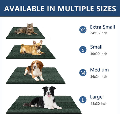 Smiry Dog Door Mat for Muddy Paws 30x20, Extra Soft Absorbent Chenille Doormat, Trap Moisture and Dirt, Non-Slip Machine Washable Front Door Mat for Indoor Entrance Inside Floor, Grey