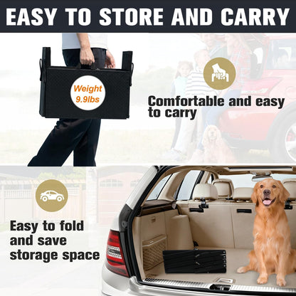 Dog Ramp for Car 71" X 17.6" Extra Long Folding Aluminum Pet Ramp for Large Dogs up to 250 LBS, Portable Waterproof Dog Ramps for SUV Truck Cars