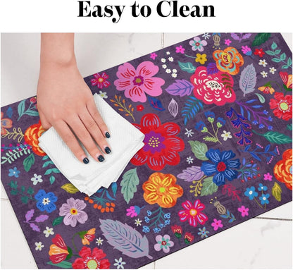 Dog Food Mats for Floors, Absorbent Dog Bowl Mat for Food and Water Dispenser, Quick Dry Cat Food Mat Pet Supplies