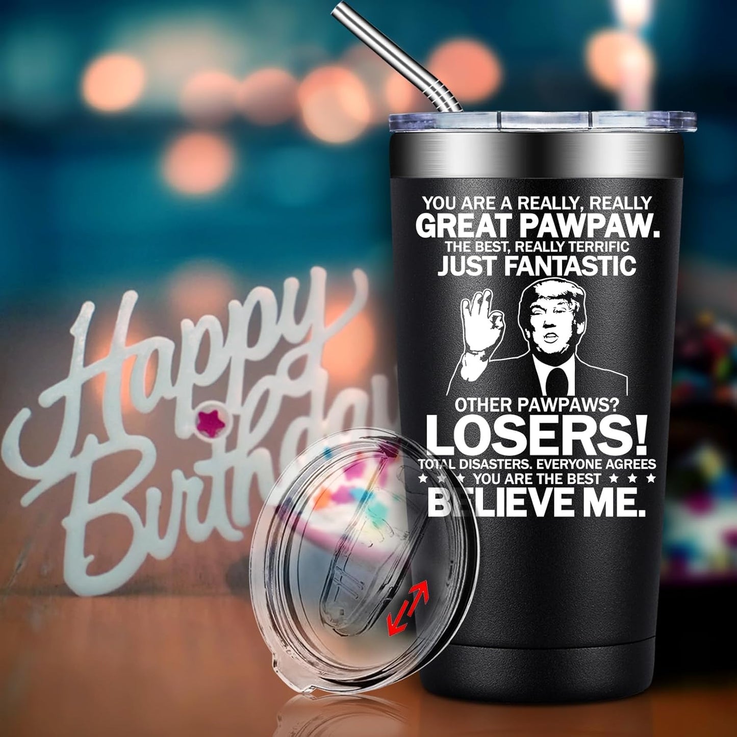 BIRGILT Pawpaw Gifts from Grandkids - Pawpaw Fathers Day Gift - Best Paw Paw Gifts for Grandpa, Grandfather - 20oz Tumbler Cup