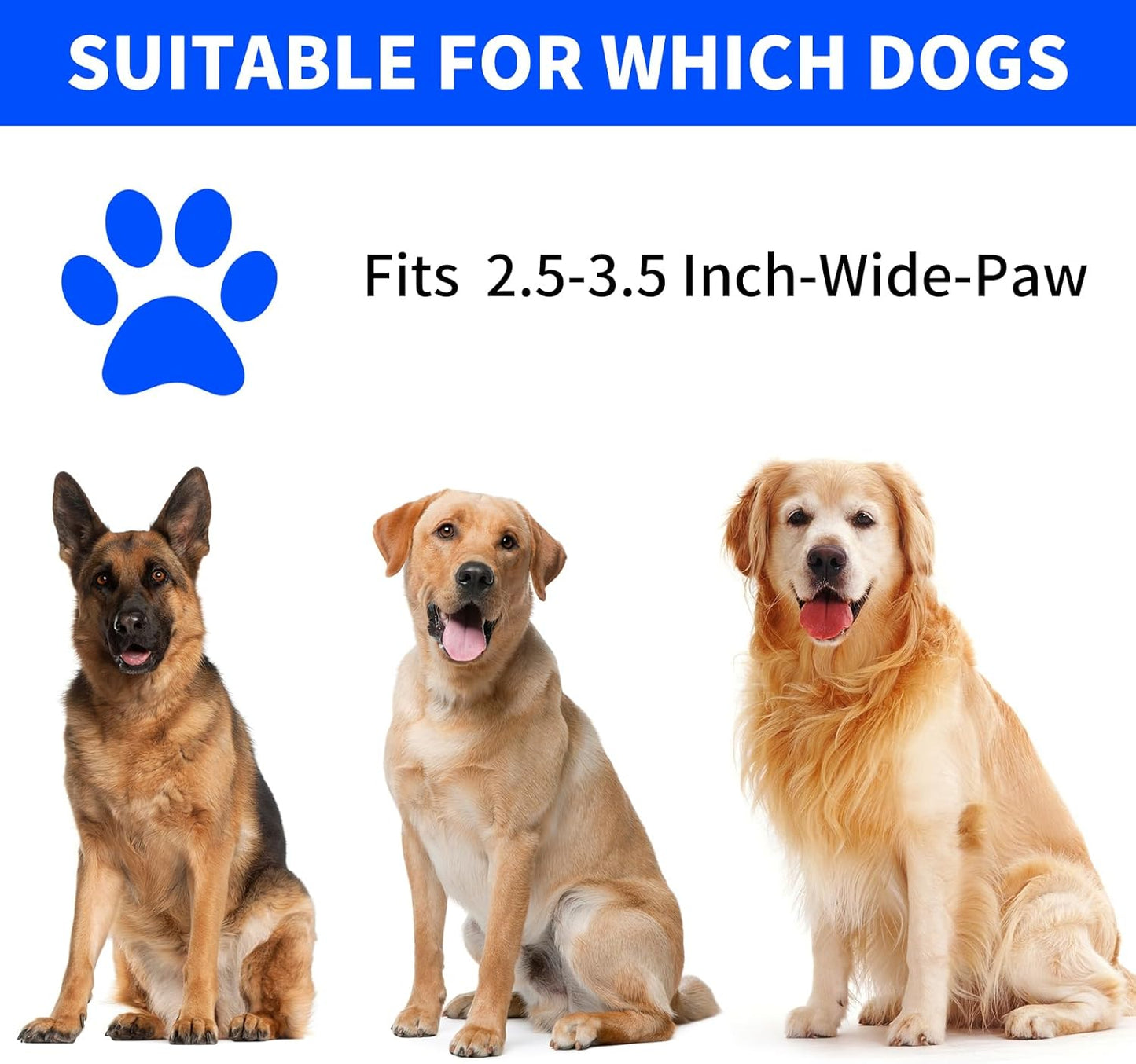 Professional 7 in 1 Dog Paw Cleaner for Dogs & Cats - Includes 1 Portable Paw Washer, 1 Bath Brush, 2 Dog Toothbrushes and 3 Absorbent Towels Note: Fits Paws up to 2 Inches Wide (Small, Blue)