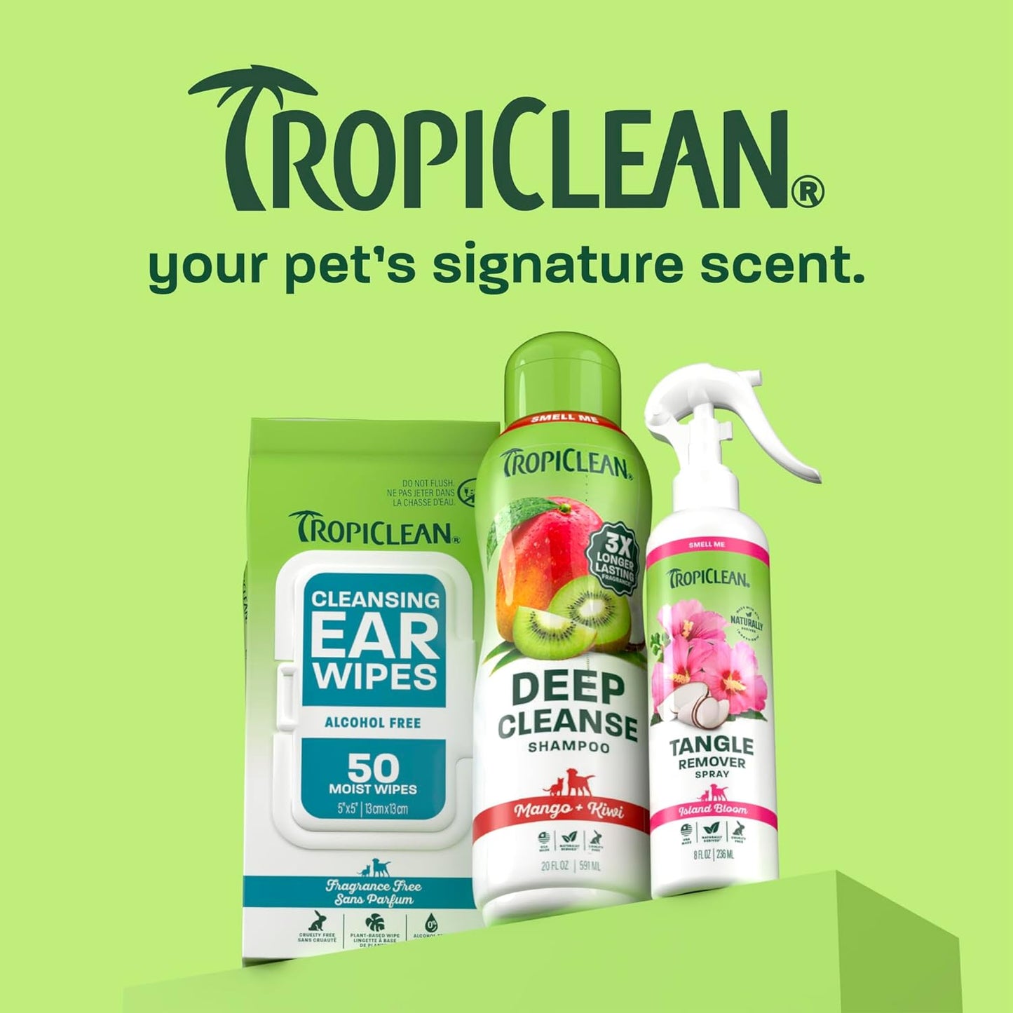 TropiClean Deshedding Dog Shampoo, Fast-Acting Shedding Control & Coat Softener, Puppy Safe, Made in USA, Lime & Coconut Scent, Cat Friendly, 20oz.
