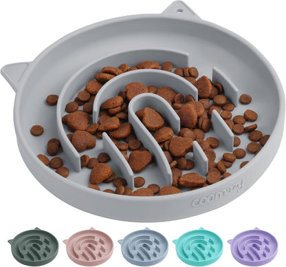 Coomazy Large Silicone Slow Feeder Dog Bowls, Interactive Puzzle Toy for Pets Food Training, Keeps Dogs Busy, Prevents Puppy Overeating (Dark Green, Large: 3.2Cup)