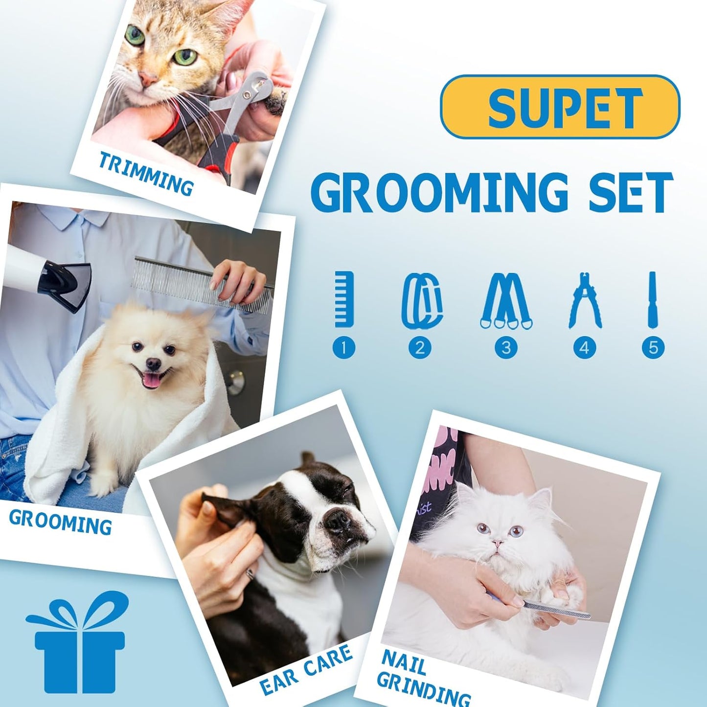 Supet Dog Grooming Hammock Harness for Dogs Cats, Relaxation Pet Nail Clipper Hammock, Restraint Dog & Small Animal Leashes Sling for Groomingk for Nail Trimming (Coral Blue, S)