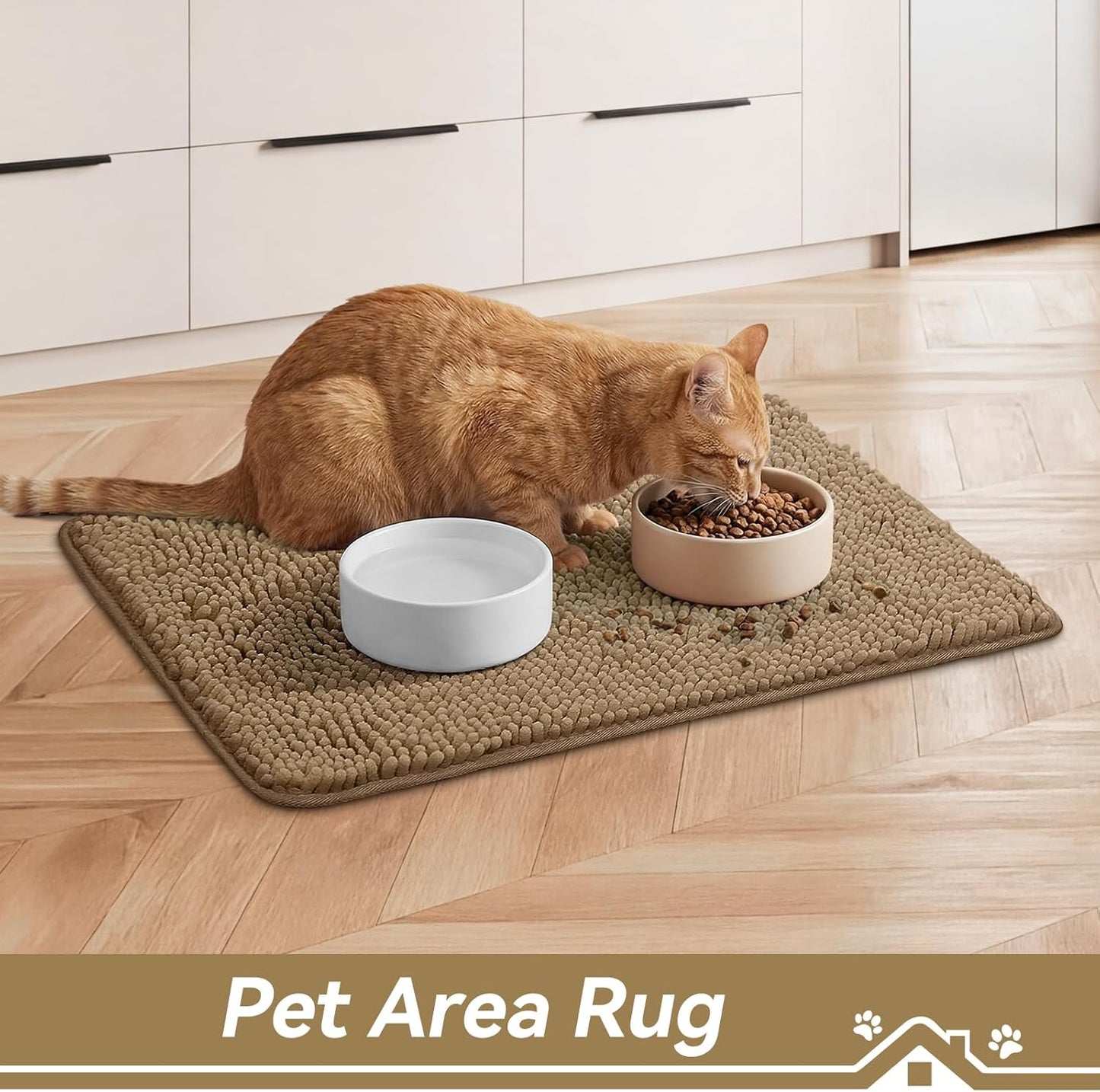 Bcoimo Super Absorbent Dog Door Mat, 30"*20" Anti Slip Mat for Muddy Paws, Pet Rugs for Dirty Paws Washable that Absorbs Moisture and Dirt, for Dog Cage and Pet Resting Carpet