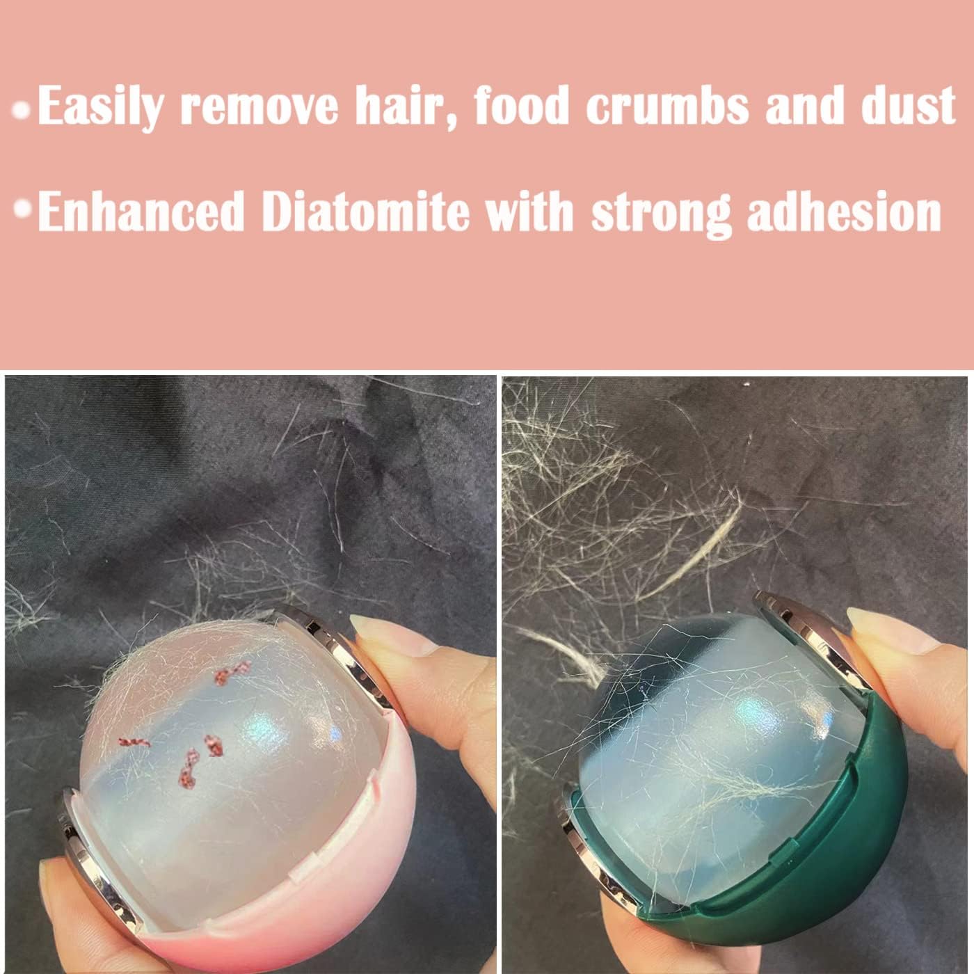 CALMTEE Reusable Gel Lint Roller Ball, Sticky Washable lint Roller Portable Small Dog Cat Pet Hair Lint Remover Tool for Clothes, Pocket Traveling Essentials