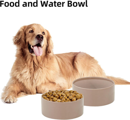 Havniva 8.3inch Ceramic Raised Dog Bowl with Stand, Elevated Dog Bowls for Large Breed Dog Food and Water Bowl Non-Slip Dog Dish Large Capacity Feeding Pet Water Bowl