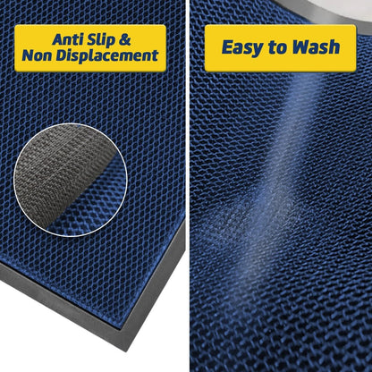 Muddy Mat® Meshy Mat™ Door Mat Heavy-Duty Quick-Dry Floor Mat, Sand & Dirt Trapper for Indoor & Outdoor, Ideal for Entrance, Mudrooms,Patios & Garages,Low-Profile,Non-Slip,Washable– Black 17"x30"x0.4"
