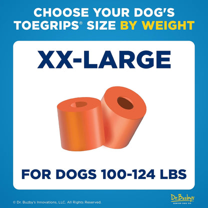 Dr Buzby's Large ToeGrips for Dogs - Instant Traction on Wood/Hardwood Floors - Anti Slip Relief - Grippers for Senior Dogs - Stop Sliding Instantly - Rubber Nails for Paws - 1 Pack (20 Grips)