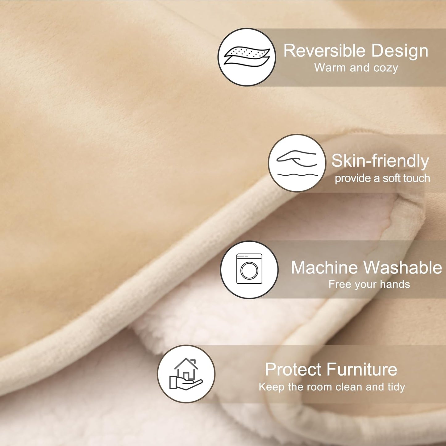 gogobunny Waterproof Blanket for Bed Couch Sofa, Liquid Pee and Fur Proof Pet Blanket for Dog Puppy Cat, Reversible Sherpa Fleece Throw Blanket Furniture Cover Protector (Grey, 50x60 inches)