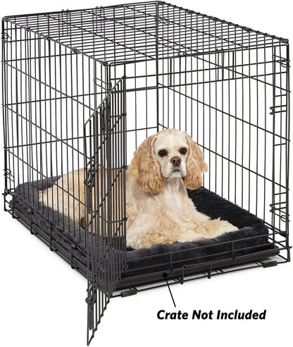 MidWest Homes for Pets QuietTime Dog Bed - White Fleece Bolster, Ultra-Soft and Machine Washable, Fits 24-Inch Crates and Carriers, for Small Breed Dogs