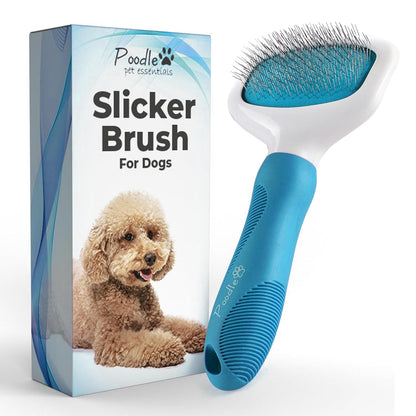 Poodle Pet Slicker Brush - For Dogs, Cats, Rabbits - Matted/Loose Fur, Knots - Suitable for Doodle/Goldendoodle Grooming and Shredding Short/Long Hair