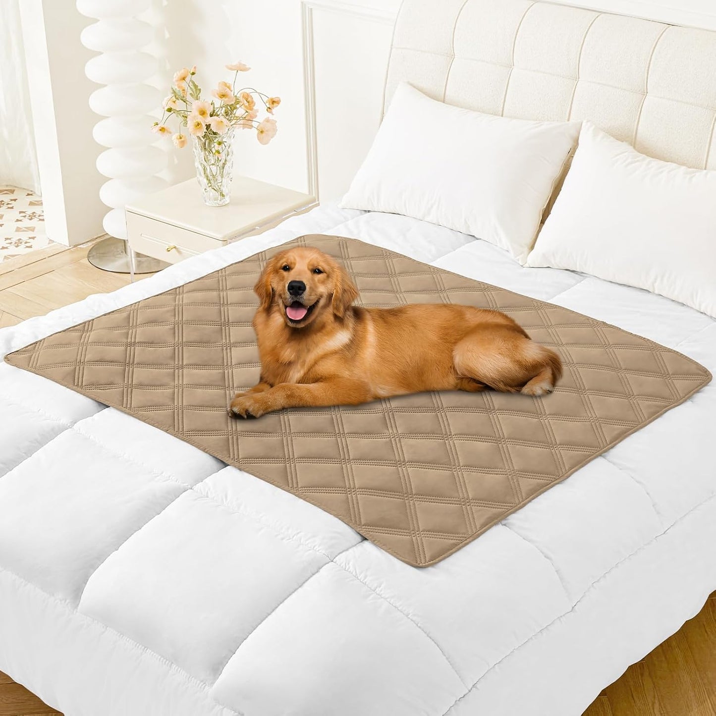 Smiry Waterproof Dog Bed Cover Blanket 30x70, Soft Reversible Pet Blanket, Washable Leakproof Cats Dogs Couch Cover for Sofa, Couch, Furniture, Grey/Dark Grey
