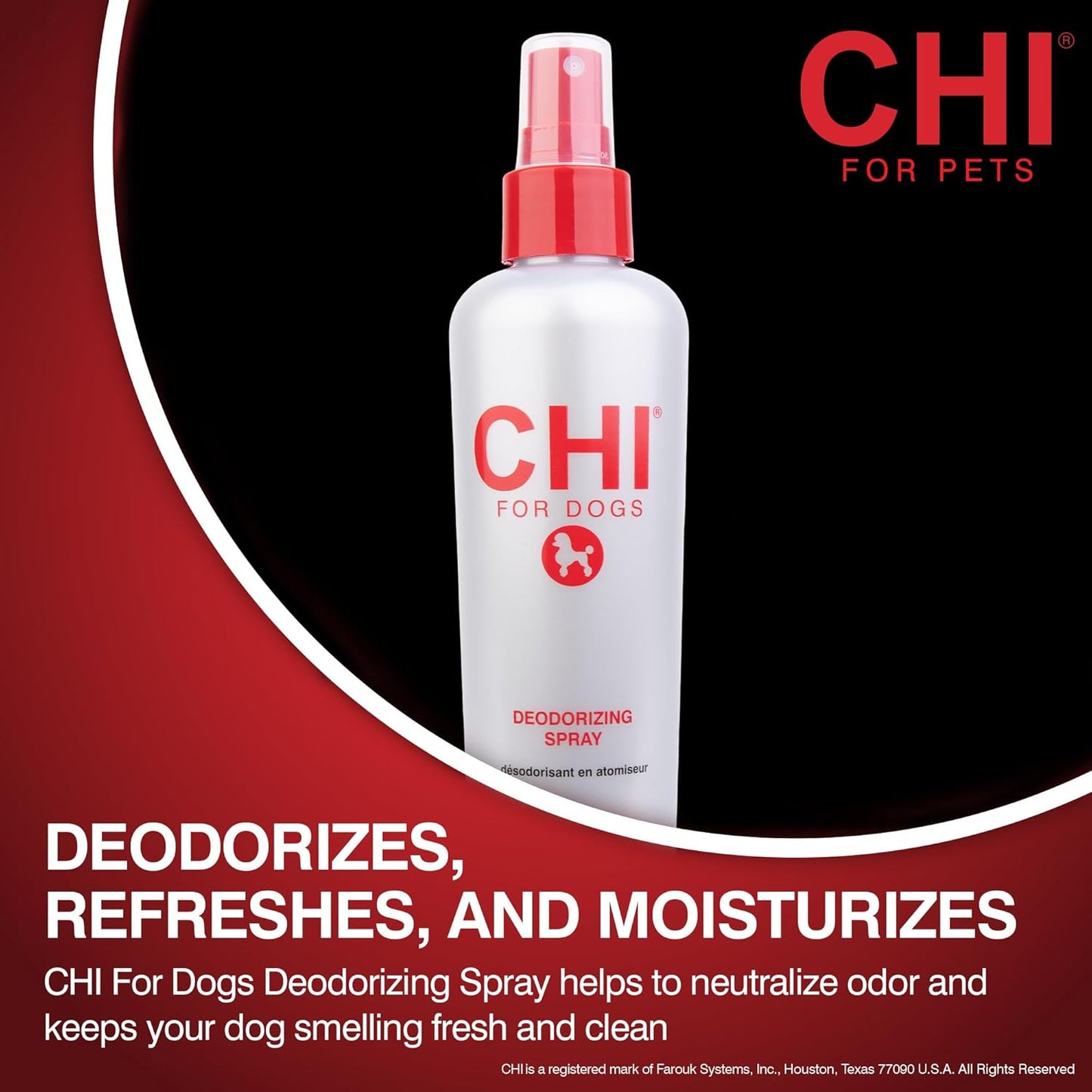 CHI for Dogs Detangling Finishing Spray, Leave-In Dog Grooming Mist to Help Release Tangles & Knots, Light Conditioning Shine Finish, Sulfate & Paraben Free, Made in the USA, 10 Fl Oz
