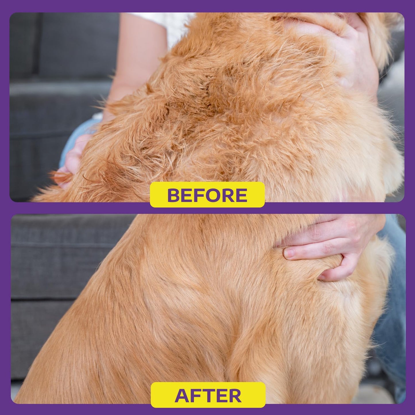 Hertzko Dematting Comb for Dogs Grooming Tool for Long and Short Haired Pets - Matted Cat Fur Remover for Small Dogs, Cats, and Rabbits - Tangle and Knot Remover Brush