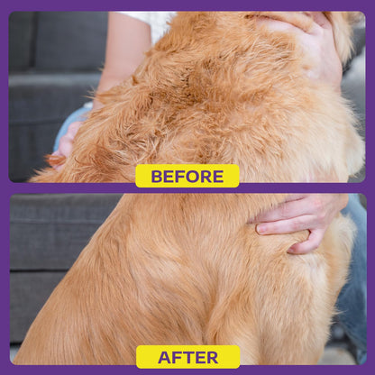 Hertzko Dematting Comb for Dogs Grooming Tool for Long and Short Haired Pets - Matted Cat Fur Remover for Small Dogs, Cats, and Rabbits - Tangle and Knot Remover Brush