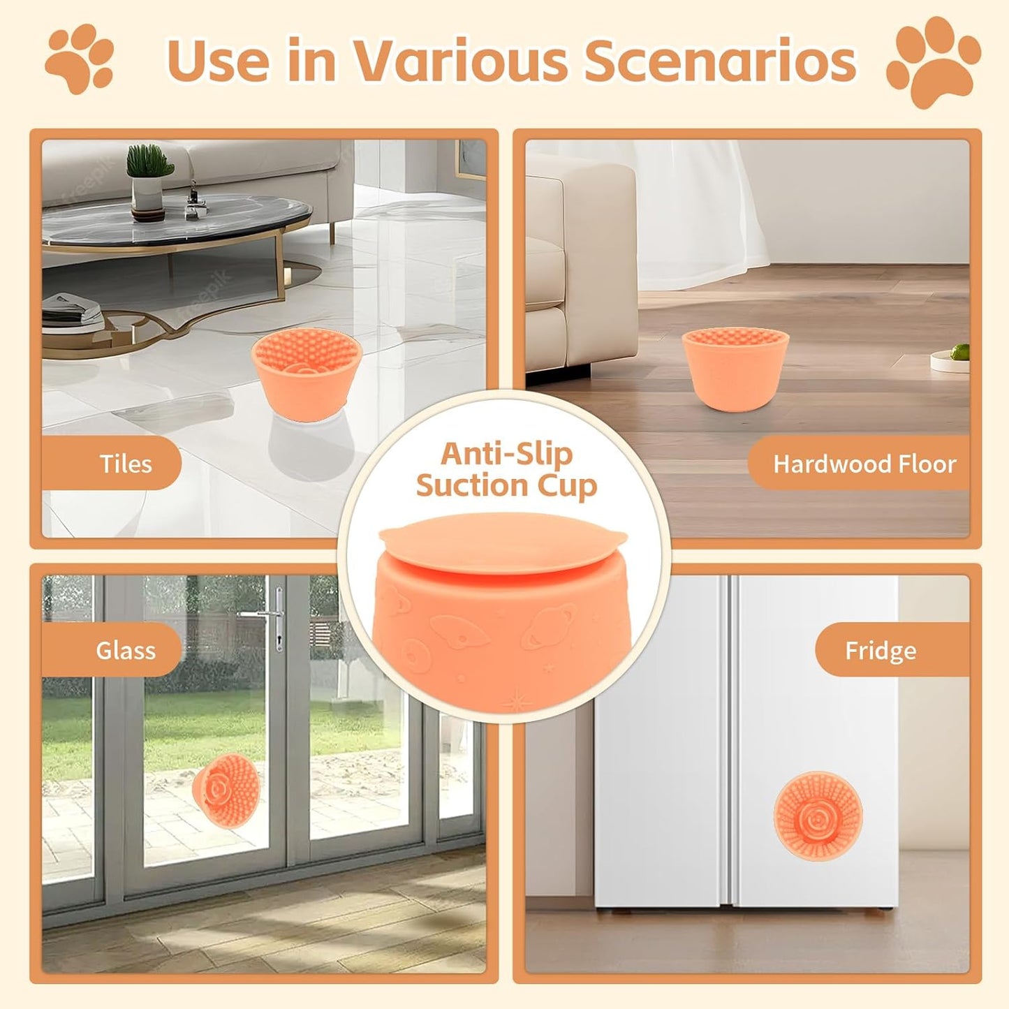 Dog Lick Bowl,Anxiety Relief Non-Slip Silicone Treat Bowl,Durable Anti-Choking Long-Lasting Enrichment Slow Feeder Licking Mat for Small Medium Large Breed,Freezable BPA Free Silicone Dishwasher Safe