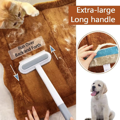 Pet Hair Remover for Furniture, Reusable 17-Inch Multifunctional Cat and Dog Hair Removal Tool for Couch, Carpet, Bedding, Car Seats