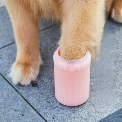 Dog Paw Cleaner for Large/Petite Paw Washer Easy to Use & Clean Portable Dog Paw Cleaner Cup Foot Washer with Silicone Washers (L, Blue)