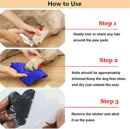 Dog Paw Protector Anti Slip Toe Grips Paw Pads for Dogs Traction, 8 Sets 32 Pads Disposable Self Adhesive Resistant Dog Shoes Boots Socks Replacement Dog Grippers for Senior Dogs (Rose Red3, S)