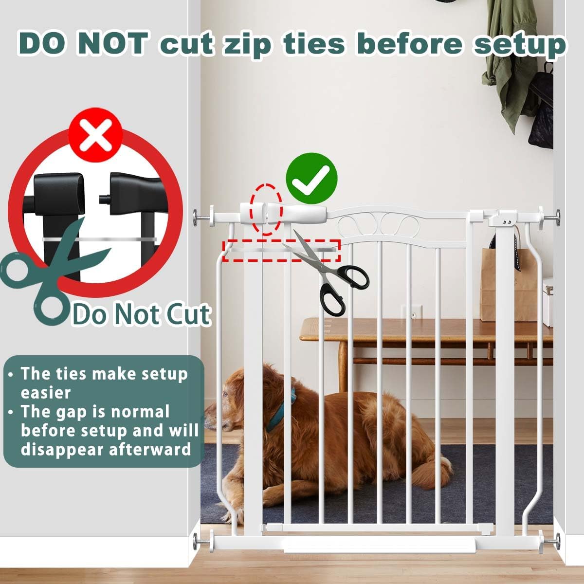 Fairy Baby 62.5"-71.6" Extra Wide Baby Gate Pressure Mount, Long Large Dog Gate Indoor Doorways Stairs, No Drill Safety Child Gate for Kids with Double Lock, Walk Thru Pet Gate for Puppy Doggy, Black