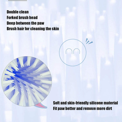 Dog Paw Cleaner, Paw Washer Detachable Pet Feet Cleaner Rotating Dog Portable Feet Cleaning Cup Portable Dog Foot Washer Accessory(Blue)