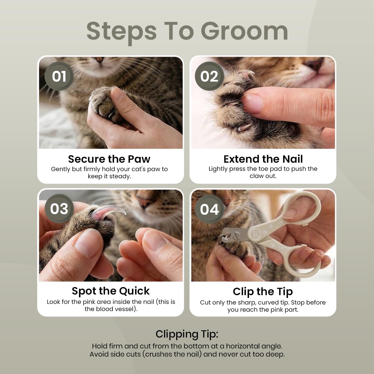 Necoichi Purrcision Feline Nail Clipper | Lever Principle Cat Nail Clipper | Butter-Smooth Cuts | Made in Japan, Seki Swordsmith Craftsman | Stainless Steel Cat Claw Trimmer for Indoor Cats (White)