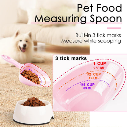 1-Cup Melamine Pet Food Scoop — Precise Feeding & Weight-Management Measuring Scoop for Dogs & Cats, BPA-Free, Durable, Dishwasher-Safe (Baby Blue)