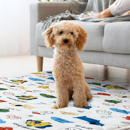 Bubble bear Dog Crate Mat - Ultra Soft, Washable & Anti-Slip Kennel Pad for Small/Medium/Large Dogs, Dark-Hued to Hide Stains (48"x30")