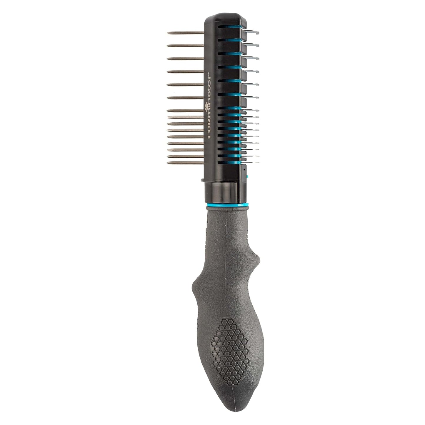 FURminator 2-in-1 Doodle Grooming Tool for Dogs, 1 Count, Dematting Tool with Comb for Mats, Tangles & Maintenance on Curly, Long, Silky & Wiry Coats
